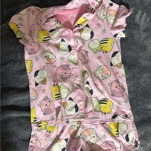 Pokemon Pink Kids Pajama Set with Character Print